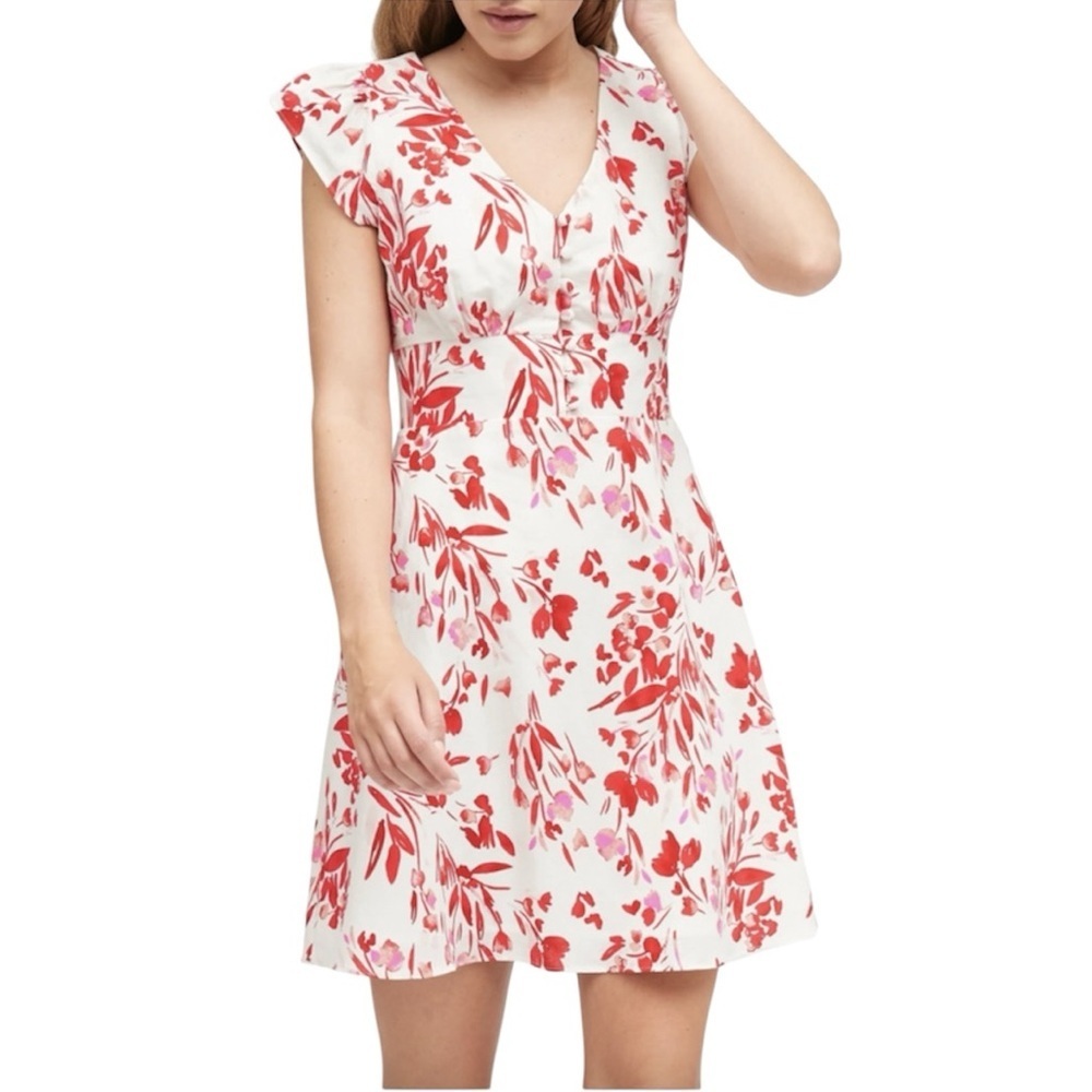 Banana Republic Floral Linen Blend Dress